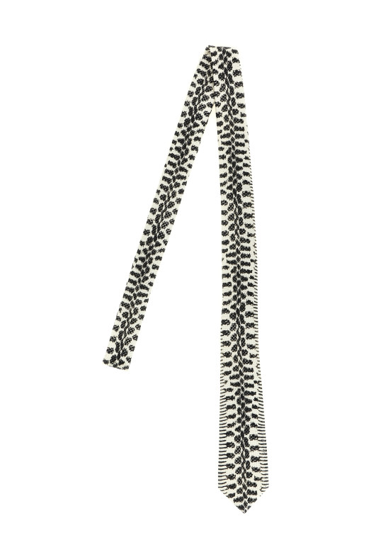 'Snake Print Tie' tie Black-grey