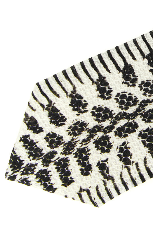 'Snake Print Tie' tie Black-grey