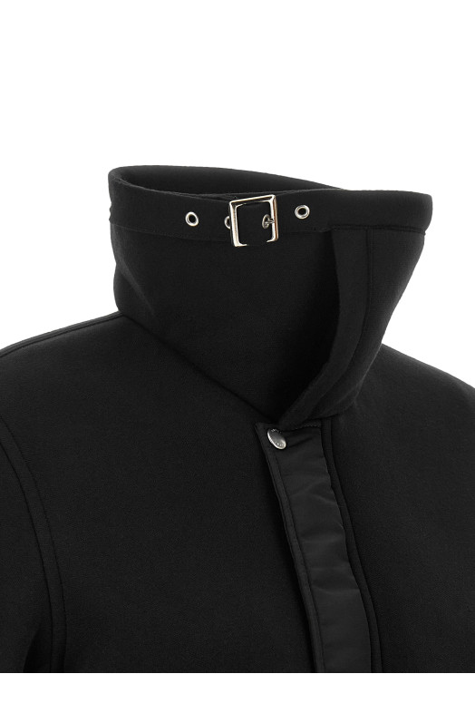 Куртка из ткани с эффектом махровой ткани, чёрная SACAI 2608748001