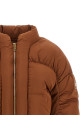 Down jacket with curled sleeves Brown