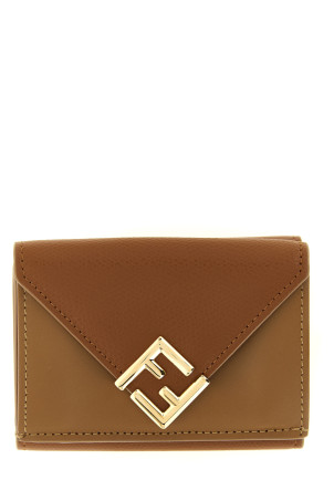 'FF' Trifold mini wallet Brown