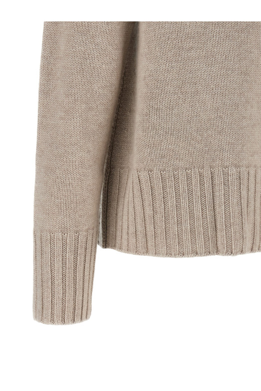 'Mantova' High Neck Sweater Beige