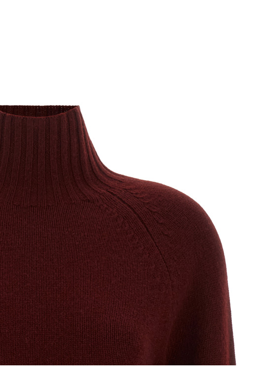 'Mantova' High Neck Sweater Bordeaux