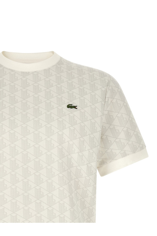 'Monogramma' jacquard t-shirt Beige