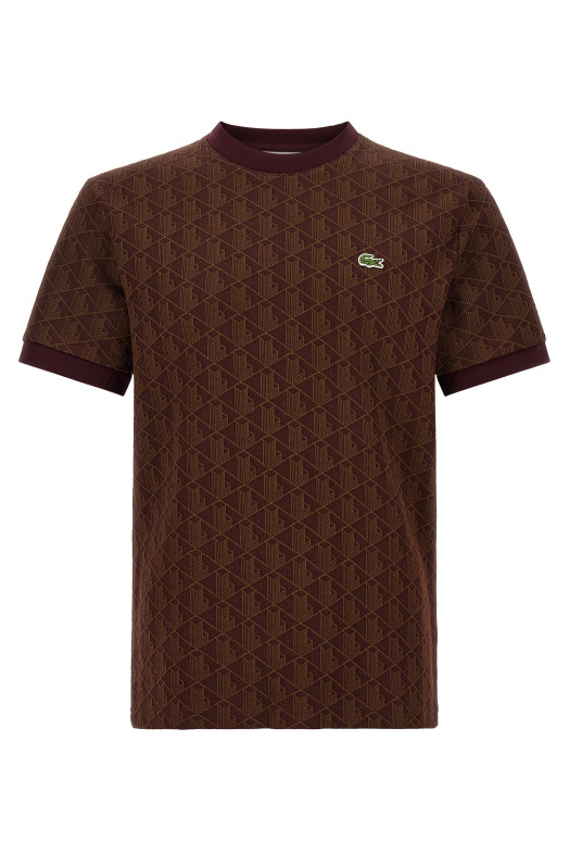 'Monogramma' jacquard t-shirt Brown