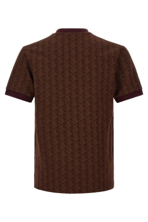 'Monogramma' jacquard t-shirt Brown