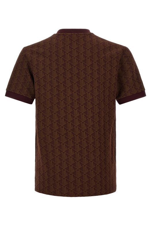 'Monogramma' jacquard t-shirt Brown