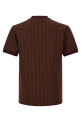 'Monogramma' jacquard t-shirt Brown