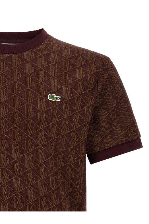 'Monogramma' jacquard t-shirt Brown