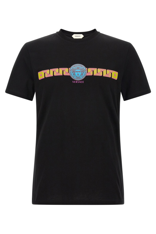 'Medusa' print cotton t-shirt Black