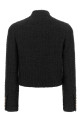 Double-breasted Tweed Short Jacket  Black