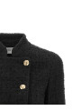 Double-breasted Tweed Short Jacket  Black