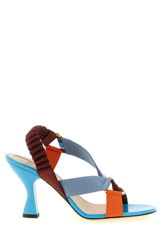 'Colibrì' sandals with woven ribbons Multicolor