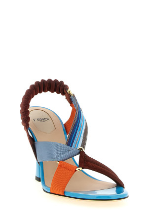 'Colibrì' sandals with woven ribbons Multicolor