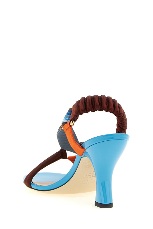 'Colibrì' sandals with woven ribbons Multicolor