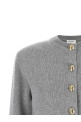 Кардиган із круглою горловиною та скульптурними ґудзиками, сірий BALMAIN CA0000000013C08