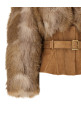 Bustier and belted jacket Brown