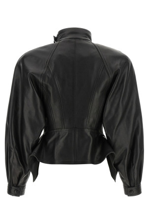 'Iconica' Leather Jacket Black