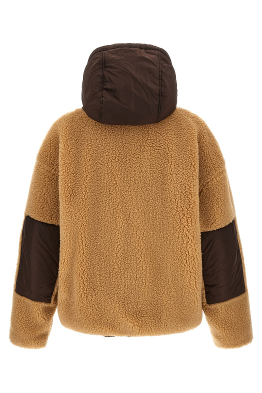 Двусторонняя куртка Teddy с нашивкой с логотипом, коричневая DSQUARED2 S71AN0690S25602124