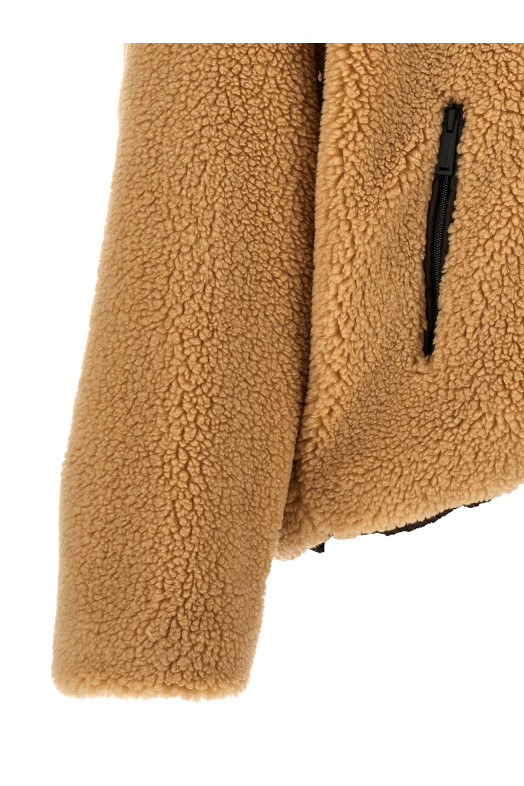 Двусторонняя куртка Teddy с нашивкой с логотипом, коричневая DSQUARED2 S71AN0690S25602124