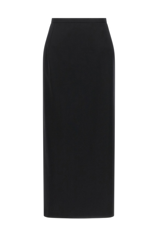 Skirt with closure and back panel Black