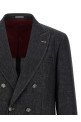 Double-breasted denim blazer Blue