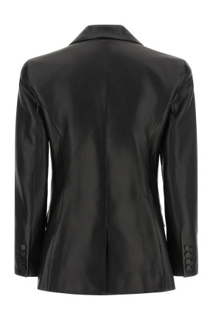 Кожаный блейзер, черный BALMAIN JA00000000570PA