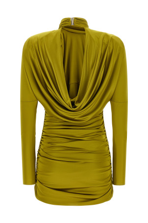 Draped mini dress Green
