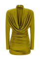 Мини-платье с драпировкой, зелёное BALMAIN DR0000000081A50
