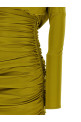 Мини-платье с драпировкой, зелёное BALMAIN DR0000000081A50