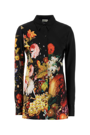 Printed satin Calima shirt DRIES VAN NOTEN (2620107174244)
