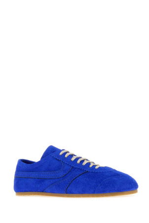 Electric blue suede sneakers DRIES VAN NOTEN (2620117000134)