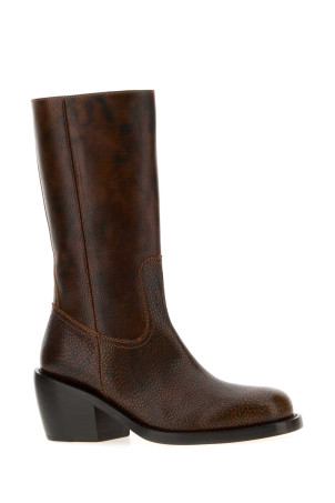 Brown leather boots DRIES VAN NOTEN (2620117110136)