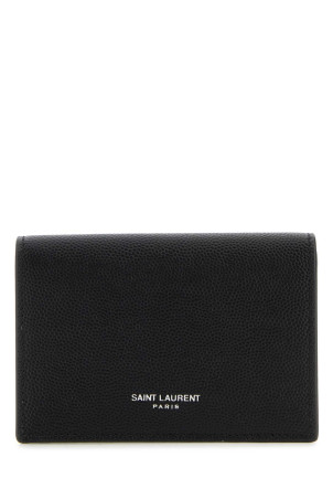 Black leather wallet Black SAINT LAURENT (469338BTY7N)