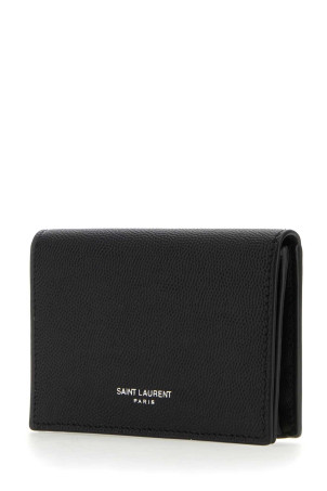 Black leather wallet Black SAINT LAURENT (469338BTY7N)