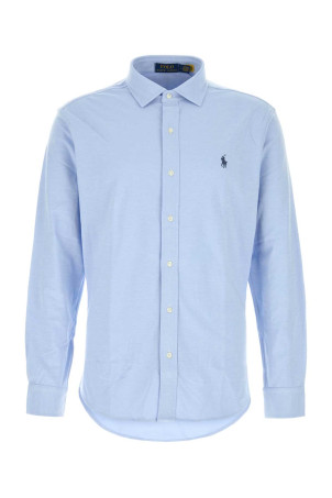 Light-blue cotton blend shirt POLO RALPH LAUREN (710B26145)
