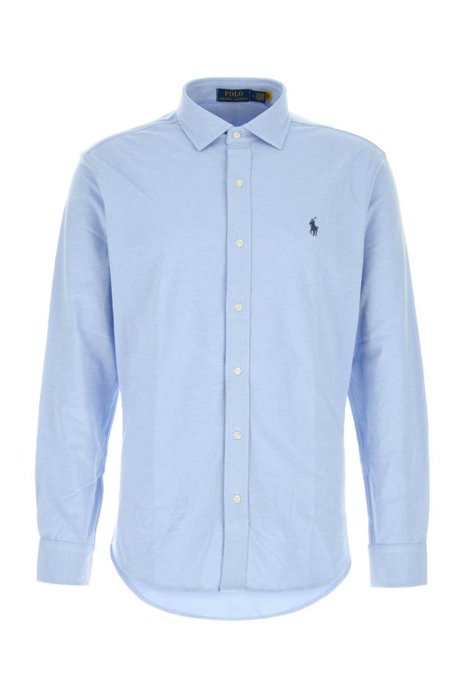 Light-blue cotton blend shirt POLO RALPH LAUREN (710B26145)