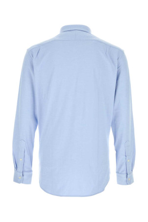 Light-blue cotton blend shirt POLO RALPH LAUREN (710B26145)