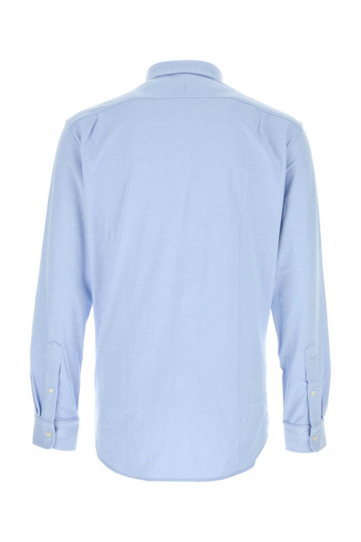 Light-blue cotton blend shirt POLO RALPH LAUREN (710B26145)