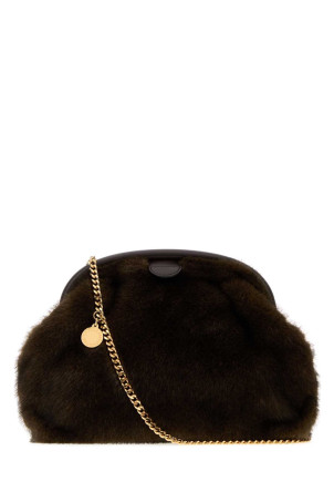 Falabella Soft Clutch With Chain Mink Plush Fabric STELLA McCARTNEY (7B0190WP0773)