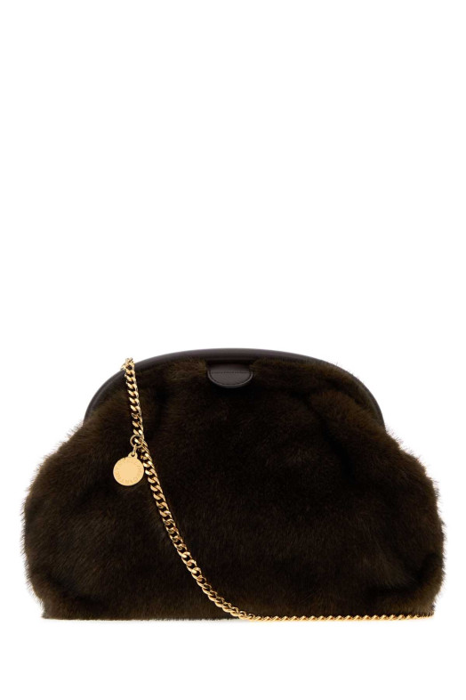 Falabella Soft Clutch With Chain Mink Plush Fabric STELLA McCARTNEY (7B0190WP0773)