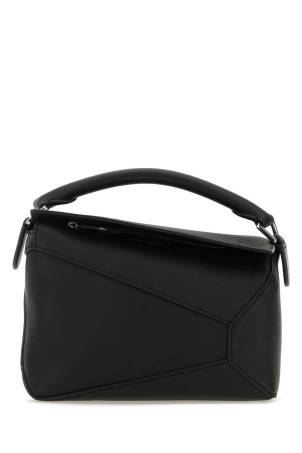 Black leather mini Puzzle handbag Black LOEWE (A510P88X26)
