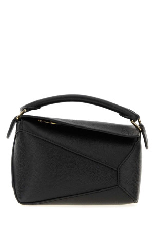 Black leather mini Puzzle handbag Black LOEWE (A510P88X60)