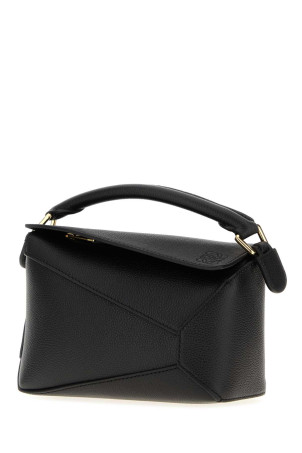 Black leather mini Puzzle handbag Black LOEWE (A510P88X60)
