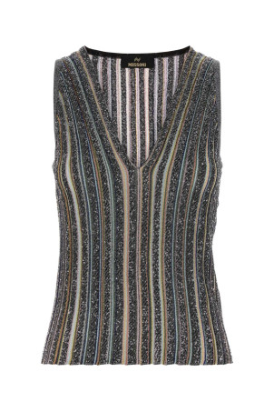 Embroidered viscose blend top MISSONI (DS26WK0CBK01KQ)