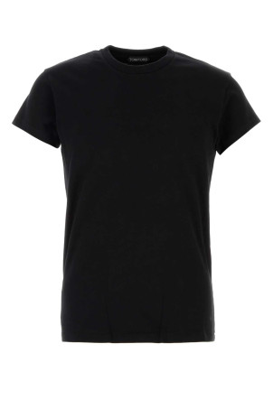 Black cotton t-shirt TOM FORD (JCS033JMC080)