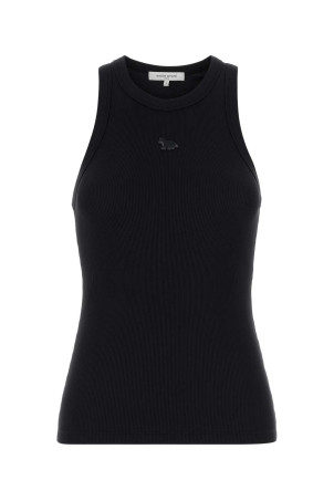 Black stretch nylon tank top MAISON KITSUNE (OW00604KA0034)