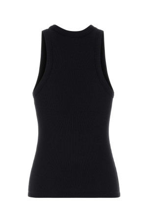 Black stretch nylon tank top MAISON KITSUNE (OW00604KA0034)