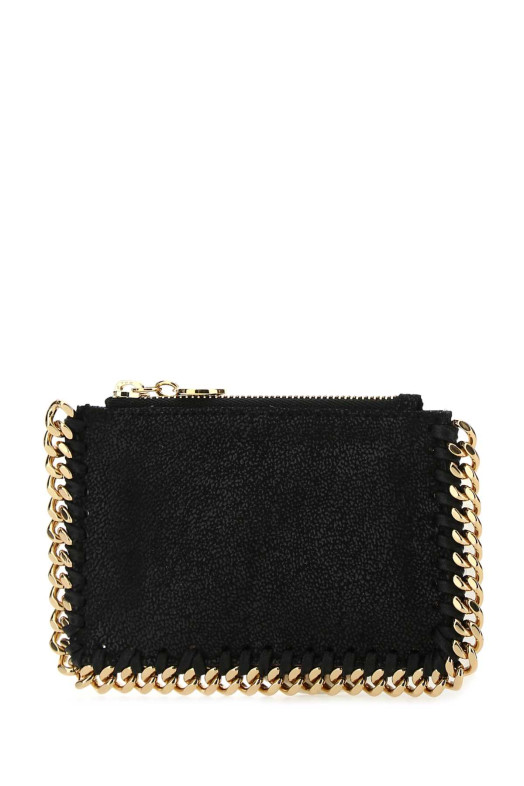 Чорний кардхолдер «Falabella» з ефектом «шаггі» від STELLA McCARTNEY (422364W9355)