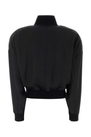 Black silk bomber jacket Black GUCCI (874134ZAU8G)